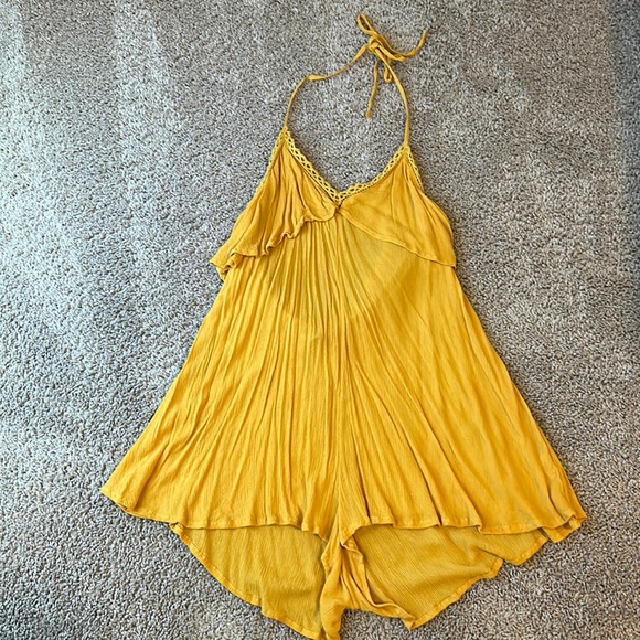 O’Neill burnt orange 🍊 halter romper cover up size medium/large - Picture 1 of 4